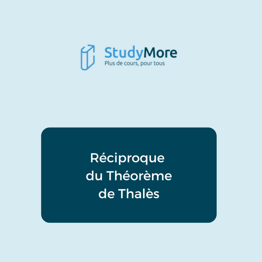 Fiche Réciproque Théorème de Thalès